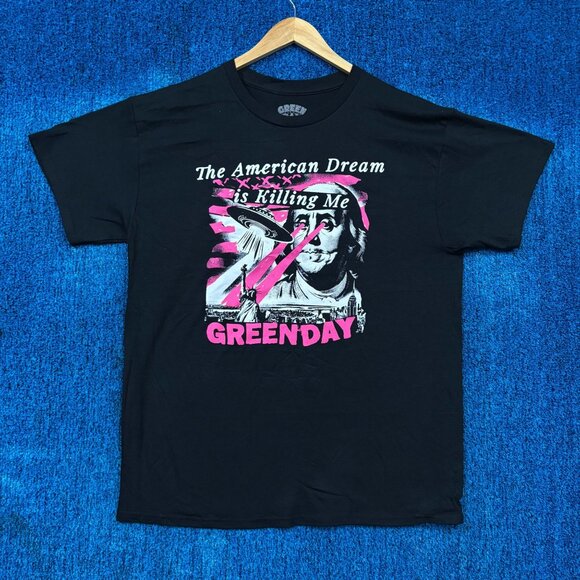 Green Day American Dream is Killing Me Pop Punk Band Tee L - Picture 1 of 4
